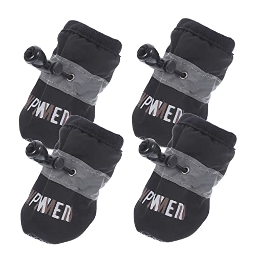 HOMOBABE 4 Stück Ausflugsstiefel hundeschuhe Dog Shoes rutschfeste Welpenschuhe rutschfeste Haustierschuhe Welpenschuhe für draußen Praktische Hundebereich Praktische Tierschuhe Gummi von HOMOBABE