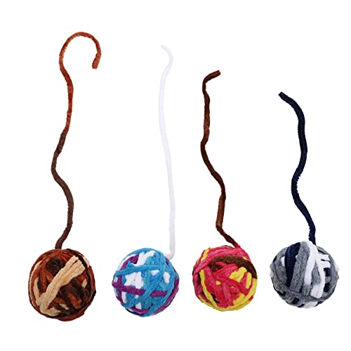 HOMOBABE 4 Stück Glockengarnkugel Kauspielzeug für Katzen Haustier Interaktives Katzenspielzeug drinnen neckender Katzenball aus Wollgarn für Haustiere Zufällige Farbe HOMOBABE 4 Stück Glockengarnkugel Kauspielzeug für Katzen Haustier Interaktives Katzenspielzeug drinnen neckender Katzenball aus Wollgarn für Haustiere Zufällige Farbe von HOMOBABE