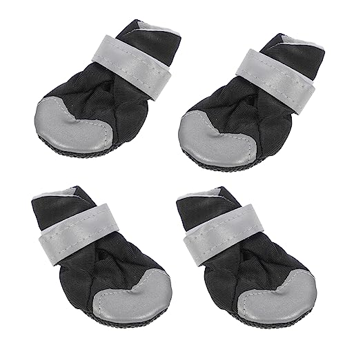 HOMOBABE 4 Stück Haustierschuhe Hundeschuhe Für Kleine Hunde rutschfeste Hundestiefel Hundepfoten Hundesocken Pfotenschutz Hundestiefel Für Kaltes Wetter rutschfeste Hundesocken von HOMOBABE