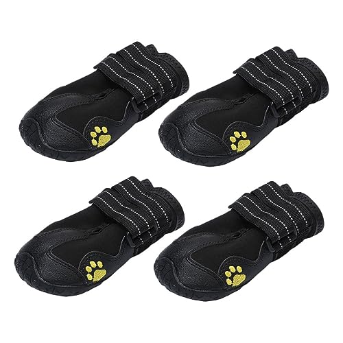 HOMOBABE 4 Stück Haustierschuhe Welpe Anti-robuste Stiefel für Hunde Hundeschuhe drinnen Paws pfotenschutz pfostenschuhe Hundeabriebfeste Schuhe Anti-Rutsch-Schuhe für Haustiere Gummi Black HOMOBABE 4 Stück Haustierschuhe Welpe Anti-robuste Stiefel für Hunde Hundeschuhe drinnen Paws pfotenschutz pfostenschuhe Hundeabriebfeste Schuhe Anti-Rutsch-Schuhe für Haustiere Gummi Black von HOMOBABE