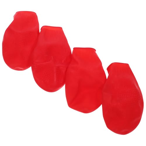 HOMOBABE 4 Stück Hundestiefel hundeschuhe Dog Shoes Pfote Regenstiefel für Hunde Doggy Regen Stiefel Datei Traktion Haustier robuster Anti- Wasserdicht Körperpflege Nicht Schuhe für Hunde von HOMOBABE