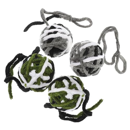 HOMOBABE 4 Stück Katzenspielzeugball Kratzer Kratzbälle Für Katze Katzenspielzeug Für Wohnungskatzen, Kätzchen Kratzbaum Für Katzenkugeln Spielzeugbälle Für Katzen Garn HOMOBABE 4 Stück Katzenspielzeugball Kratzer Kratzbälle Für Katze Katzenspielzeug Für Wohnungskatzen, Kätzchen Kratzbaum Für Katzenkugeln Spielzeugbälle Für Katzen Garn von HOMOBABE
