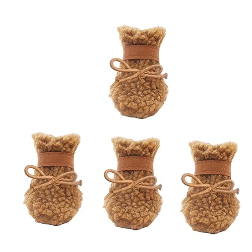 HOMOBABE 4 Stück Schneestiefel Für Haustiere Hundepfoten Hundestiefel Hundeschuhe Kurze Hundestiefel Pfoten rutschfeste Schuhe Rutschfester Pfotenschutz Schuhe Für Hunde von HOMOBABE
