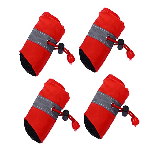 HOMOBABE 4 Stück Weihnachtshaustierschuhe Katzenschuhe Pfote Haustier Regenstiefel Hunde Walkingschuhe Beute Haustiere hundeschuhe Dog Shoes rutschfeste Haustierschuhe Schuhe für Hunde rot HOMOBABE 4 Stück Weihnachtshaustierschuhe Katzenschuhe Pfote Haustier Regenstiefel Hunde Walkingschuhe Beute Haustiere hundeschuhe Dog Shoes rutschfeste Haustierschuhe Schuhe für Hunde rot von HOMOBABE