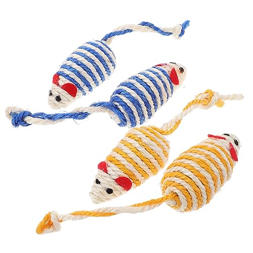HOMOBABE 4stücke Sisal Mäuse Katzenspielzeug Interaktive Spielzeuge Für Katzen Und Kätzchen Aus Weichem Material Für Training Und Spiel Ansprechendes Design Aktivität Und HOMOBABE 4stücke Sisal Mäuse Katzenspielzeug Interaktive Spielzeuge Für Katzen Und Kätzchen Aus Weichem Material Für Training Und Spiel Ansprechendes Design Aktivität Und von HOMOBABE