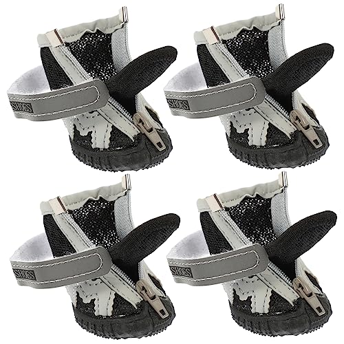 HOMOBABE 4 Stück pet net Schuhe Hund füße Schutz Hundeschuhe im Freien Hundeschuhe für heißes Pflaster Paws pfotenschutz Schuhe für hundepfoten rutschfeste hundeschuhe Haustierbedarf Stoff von HOMOBABE