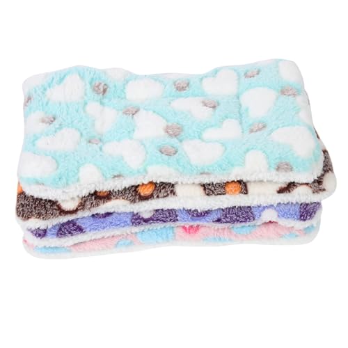 HOMOBABE 4 Stücke Hamsterbett Komfortable Schlafmatte für Kleine Haustiere Warmhaltendes Nest für Hamster Meerschweinchen und Kaninchen Ruhematte 25X17cm Weiche und Gemütliche Tierunterlage von HOMOBABE