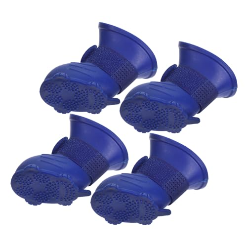 HOMOBABE 4Stücke wasserdichte Hundestiefel rutschfeste Schuhe für Welpen Leichte Regenstiefel für Outdoor Aktivitäten Schützende Pfotenschuhe für Regnerische von HOMOBABE