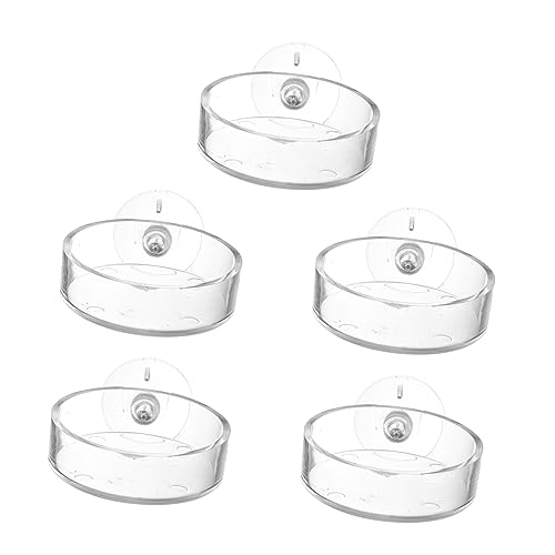 HOMOBABE 5 Stück Fressnapf Aus Der Luft Aquarium Fischbecken Futternapf Für Fische Futterspender Für Aquarienpflanzen Großes Aquarium Dekorationen Für Aquarien Tank Panzer Acryl Transparent von HOMOBABE
