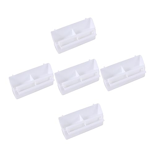 HOMOBABE 5 Stück Futterbox Für Papageien Getränkebehälter Haustier Wellensittichkäfig Futterkasten Für Papageien Futter Für Vogelhäuschen Papageienfutterkoffer Vogelfütterer Plastik Weiß von HOMOBABE