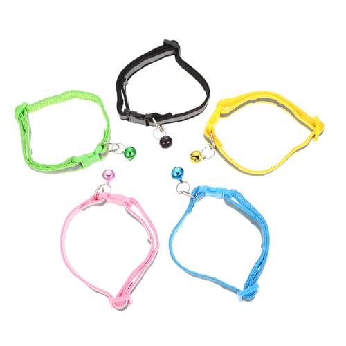 HOMOBABE 5stücke Katzenhalsband Teiliges Reflektierendes Halsband Mit Glocke Für Kätzchen Verstellbar Bequem Und Hautfreundlich Für Fotoshootings Und Tägliche Nutzung Bunten Farben HOMOBABE 5stücke Katzenhalsband Teiliges Reflektierendes Halsband Mit Glocke Für Kätzchen Verstellbar Bequem Und Hautfreundlich Für Fotoshootings Und Tägliche Nutzung Bunten Farben von HOMOBABE