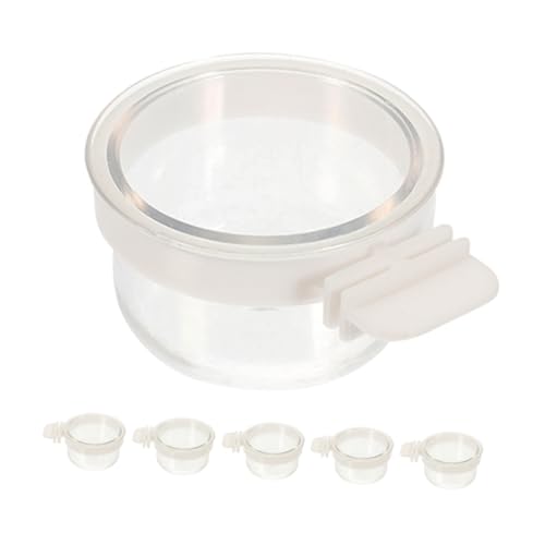 HOMOBABE 6 Stück Futterbox Für Papageien Frettchen-Zeug Papageienbad Futternapf Für Vögel Vogelzubehör Sittich Futternapf Vogelbecher Für Käfige Suppenbehälter Mit Deckel Acryl Transparent HOMOBABE 6 Stück Futterbox Für Papageien Frettchen-Zeug Papageienbad Futternapf Für Vögel Vogelzubehör Sittich Futternapf Vogelbecher Für Käfige Suppenbehälter Mit Deckel Acryl Transparent von HOMOBABE