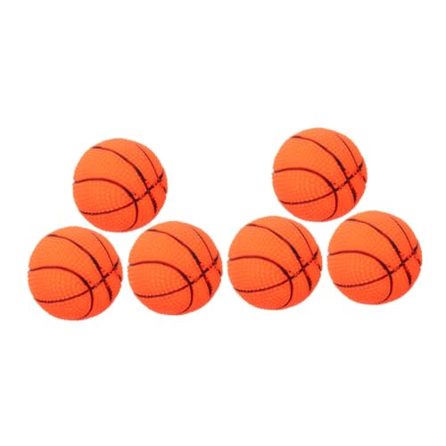 HOMOBABE 6stücke Interaktive Hundespielzeuge Quietschende Basketball Bälle Langlebigem Vinyl Für Und Kleine Hunde Kauspielzeug Für Stundenlangen Spaß Und von HOMOBABE