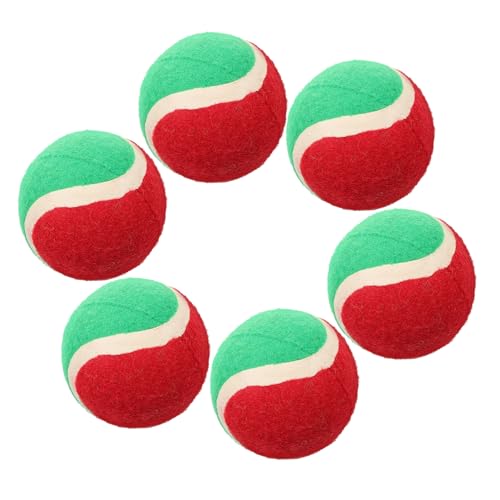 HOMOBABE 6 Stück Weihnachts -tennisspielzeug Klein Kauer Ballspielzeug Für Hunde Pfote Haustier Mini Quietschende Tennisbälle Hundetennis Beißbälle Für Hunde Hundekauspielzeug Form Gummi HOMOBABE 6 Stück Weihnachts -tennisspielzeug Klein Kauer Ballspielzeug Für Hunde Pfote Haustier Mini Quietschende Tennisbälle Hundetennis Beißbälle Für Hunde Hundekauspielzeug Form Gummi von HOMOBABE