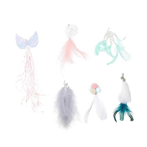 HOMOBABE 6stücke Katzenangel Ersatzköpfe Teiliges Interaktives Katzenspielzeug Für Haustiere Flexibles Und Leicht Zu Ersetzendes Zubehör Für Spiel Und Bewegung Mit Ihrem Kätzchen HOMOBABE 6stücke Katzenangel Ersatzköpfe Teiliges Interaktives Katzenspielzeug Für Haustiere Flexibles Und Leicht Zu Ersetzendes Zubehör Für Spiel Und Bewegung Mit Ihrem Kätzchen von HOMOBABE