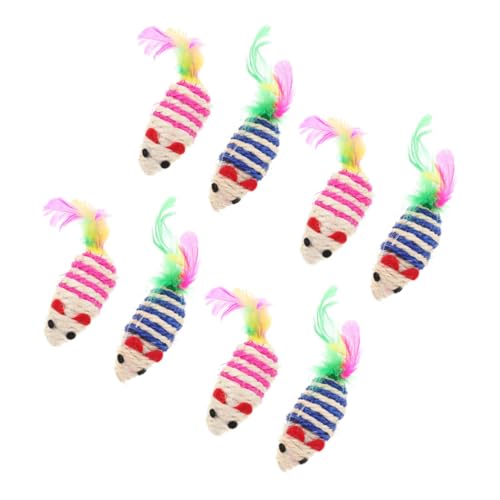 HOMOBABE 8 Stück Katze Katzenspielzeug Kauspielzeug Für Katzen Kauspielzeug Zum Zahnen Von Katzen Katzen-mäuse- Katze Zahte Katzenministerspielzeug Sisal HOMOBABE 8 Stück Katze Katzenspielzeug Kauspielzeug Für Katzen Kauspielzeug Zum Zahnen Von Katzen Katzen-mäuse- Katze Zahte Katzenministerspielzeug Sisal von HOMOBABE