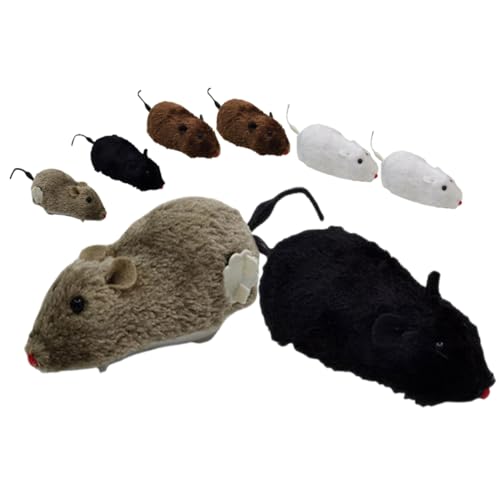 HOMOBABE 8 Stück Mausspielzeug aufziehen Katzenspielzeug Interaktives für Katzen falsche Ratte Mäuse Mäusespielzeug für Katzen Spielzeugratte Plastik HOMOBABE 8 Stück Mausspielzeug aufziehen Katzenspielzeug Interaktives für Katzen falsche Ratte Mäuse Mäusespielzeug für Katzen Spielzeugratte Plastik von HOMOBABE