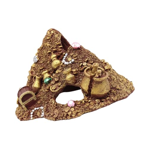 HOMOBABE Aquariendekoration Schildkrötenversteck Tank- Fischunterstand Für Aquarien Fischblasenlampe Reptilienverstecke Aquarium Ornament Schildkröten -backenplattform Pumpe Teich Harz von HOMOBABE