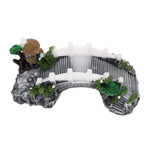 HOMOBABE Aquarium-Landschaftsbau-Brücke Reptilien Schildkrötenbrücke Fisch Tunnel Terrarien Protokoll Aquarium versteck Terrarium zubehör Brücke aus Schildpattharz Schildkröten-Ruheterrasse von HOMOBABE