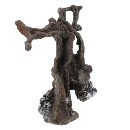 HOMOBABE Aquarium Landschaftsbau Versunkenes Holz Baum Ornamente Dekorationen Künstlich Dekoration Für Fischbecken Led Tank Stumpf Aquarium Schmücken Aquarium Schmückt Aquariumzubehör Harz von HOMOBABE