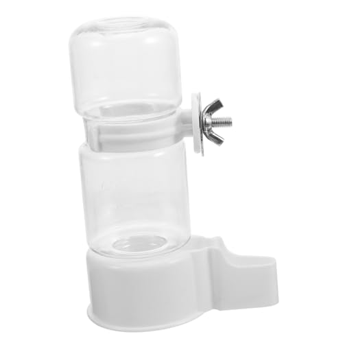 HOMOBABE Automatische Wasserzufuhr Futterspender Wellensittich Wasserspender Sichtweite Wasserspender Modern Wasserspender Für Papageien Trinker Vogel Wasser Weiß Plastik von HOMOBABE