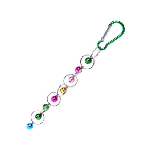 HOMOBABE Bunter Vogelspielzeug Ring mit Glocke Schaukelt für Papageien und Sittiche Hängend Stabiler Metallring für Käfig und Garten Unterhaltsames Kletterspielzeug für Zufällige Farbe von HOMOBABE