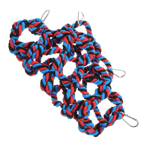 HOMOBABE Hängenetz Für Haustiere Aus Seilmaterial Bissfest Und Langlebig Kletternetz Für Papageien Zum Klettern Beißen Und Spielen Hängematte Für Vögel Mit Einfacher Installation Und Hängen von HOMOBABE