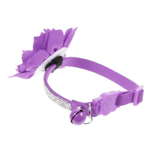 HOMOBABE Für Hunde Haustier Hundehalsband Weibliches Hundehalsband Hundehalskette Aus Strass Hund Glocke Halsband Verstellbares Halsband Für Hund Funkelnder Welpenkragen Samt von HOMOBABE