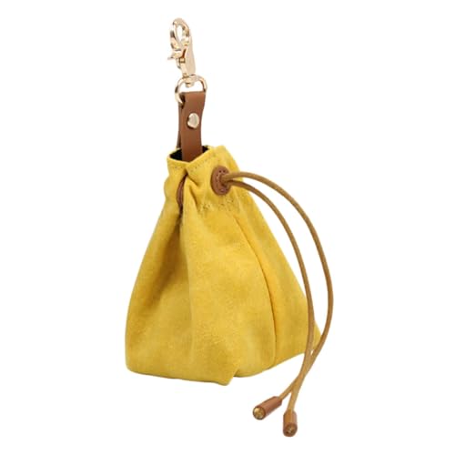 HOMOBABE Futterautomat für Haustiere Tasche für Hundeleckereien Hunde -Snack -Beutel Spender hundefutterbeutel Dog Treat Bag Heimtierbedarf Futterbeutel für Hunde Segeltuch Yellow von HOMOBABE