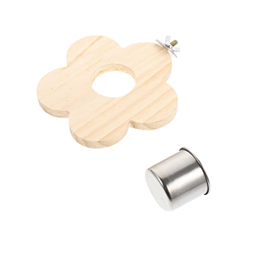 HOMOBABE Futterbox Für Papageien Nahrungsspender Für Papageien Käfig Vogelfutterständer Vogelstall Tasse Für Haustiere Vogelständer Mit Futterstelle Coop Hängematte Hölzern von HOMOBABE