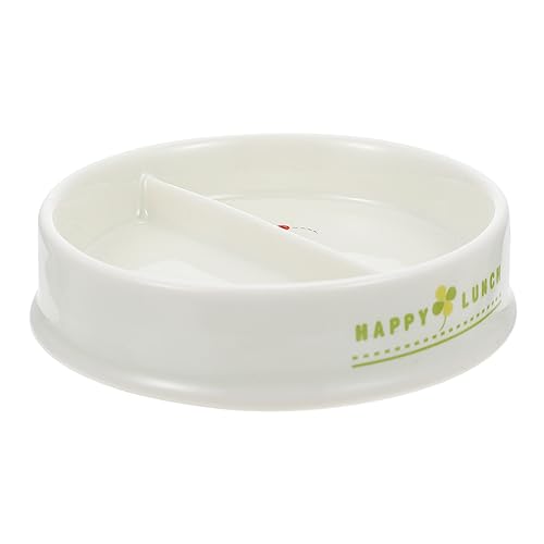 HOMOBABE Futternapf für Hamster Katzennapf Katzennäpfe gehrungswinkel filges Haustierfutterstation hundeschale dogbowl katzenfutter Katzenschüssel aus Keramik Wasserschale für Katzen Weiß von HOMOBABE