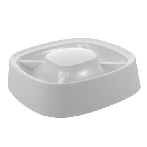 HOMOBABE Futternapf mit Fach langsamer Zubringer Haustiernapf Katzennapf Tierhalter pet Food Container Haustierfutterbehälter Hund wassernapf Behälter für Hundefutter Plastik Light Grey von HOMOBABE