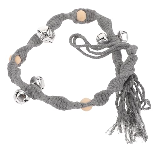 HOMOBABE Glocke Hundespielzeug Puzzle Türklingeln Für Beschreibbar Hundeweste Trainingsspielzeug Haustier Wurf Hundetor Hündchen Außen Futterspender Light Grey Die Klingel von HOMOBABE