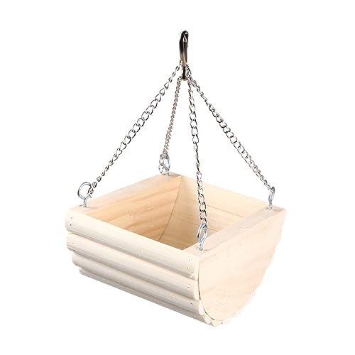 HOMOBABE Hängendes Holznest Für Haustiere Kette Schaukelnest Für Hamster Und Papageien Gemütliches Schlafnest Aus Holz Zubehör Für Kleine Haustier Für Käfige HOMOBABE Hängendes Holznest Für Haustiere Kette Schaukelnest Für Hamster Und Papageien Gemütliches Schlafnest Aus Holz Zubehör Für Kleine Haustier Für Käfige von HOMOBABE
