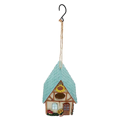 HOMOBABE Hängendes Vogelhaus für Sittiche Dekoratives Nistkästchen aus Gemütlicher Rückzugsort für Kleine für Garten und Farbenfrohe Garten Dekoration von HOMOBABE