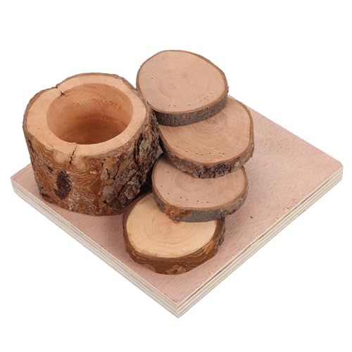 HOMOBABE Kleintier Kletterplattform Aus Holz Mit Futterstelle Hamster Spielzeug Für Nager Aktive Und Gesunde Beschäftigung Für Chinchillas Meerschweinchen Und Ratten von HOMOBABE