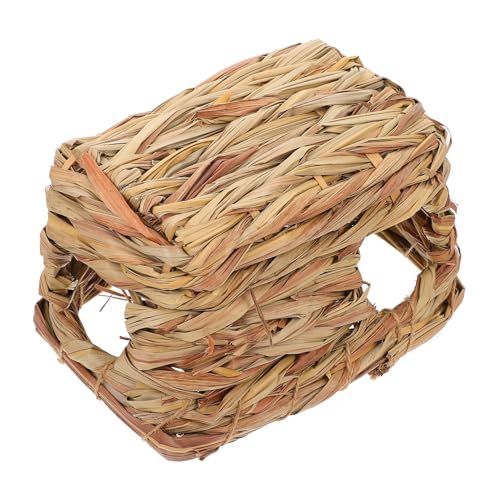 HOMOBABE Hamster Strohhaus Versteck für Käfigbedarf Handgefertigtes Naturstroh Hideout Kuscheliges Nest für Hamster Stressreduzierend und HOMOBABE Hamster Strohhaus Versteck für Käfigbedarf Handgefertigtes Naturstroh Hideout Kuscheliges Nest für Hamster Stressreduzierend und von HOMOBABE