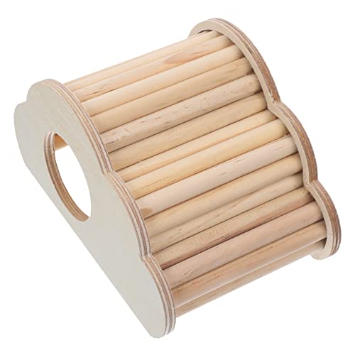 HOMOBABE Hamsterhaus aus Holz mit Kletterleiter Gemütliches Versteck für Kleine Haustiere Langlebiges Kauspielzeug für Hamster und Chinchillas Leicht zu Reinigen Multifunktional und Sicher von HOMOBABE