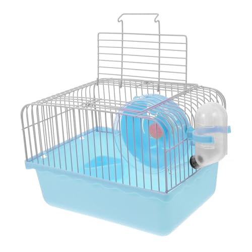 HOMOBABE Hamsterkäfig Käfigauskleidungen Käfig Haustier Hamsterträger Hase Vlies Hamster transportbox kaninchenkäfig Transporthamster Tragbare Transportbox für Hamster Blue von HOMOBABE
