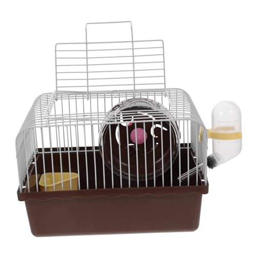 HOMOBABE Hamsterkäfig Träger Kleine Käfigdekoration Einstreu Für Meerschweinchenkäfige Vlies Tragbare Transportbox Für Hamster Nagetier Tiere Käfige Für Meerschweinchen Brown von HOMOBABE