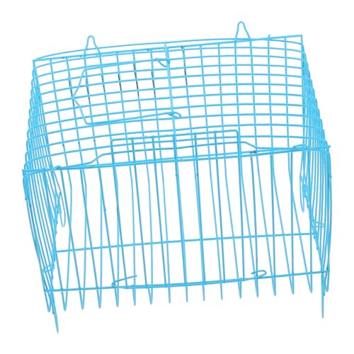 HOMOBABE Handkäfig Hamsterkäfig Hirse Für Vögel Samenfänger Vogelkäfig Mit Ständer Großer Vogelkäfig Vogel Tragetasche Vogelkäfigständer Vogelspielplatz Tauben Sky-Blue Stahldraht von HOMOBABE