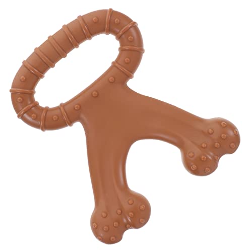HOMOBABE Harte Hund Kauen Hundetrainingsspielzeug Zahnen Langlebiger Hund Robustes Hundespielzeug Unverwüstliches Hundespielzeug Haustier Für Beissen Hellbraun Nylon von HOMOBABE