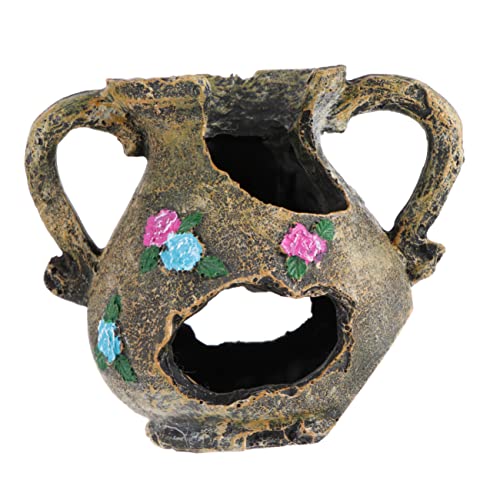 HOMOBABE Harz -Vase -Dekoration Aquarium Fischtankdekor Aquarienschmuck Zubehör Dekorationspflanzen für Aquarien künstlicher Stamm Aquarienausrüstung Green von HOMOBABE