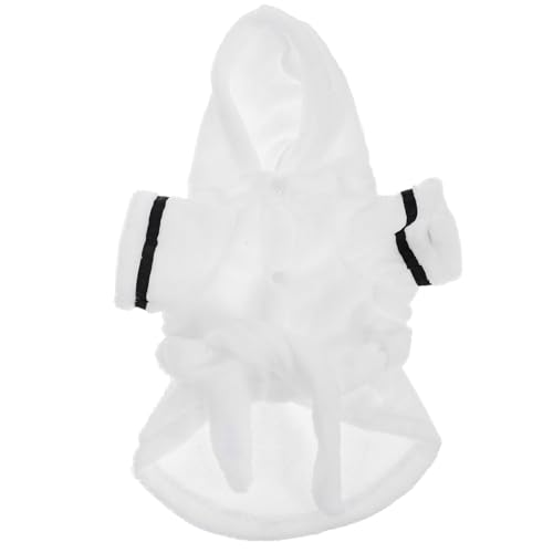 HOMOBABE Haustier Bademantel Welpenrobe Badebekleidung für Hunde Abdeckung Hund Bademantel Hunderobe hundepflege hundehandtuch Badetuch für Hund Bequeme Robe für Hund Polyester Weiß von HOMOBABE