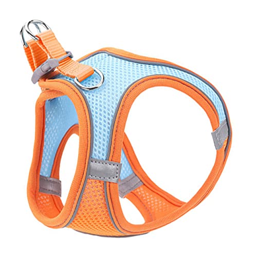 HOMOBABE Haustier Geschirr Kätzchen Zubehör Diensthundewesten Hundegeschirr für Welpen züchten Schaufel pet Supplies haustierbedarf Haustiere Welpen Weste Leine Welpenleine Stoff Orange von HOMOBABE