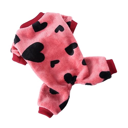 HOMOBABE Haustier-Pyjama Kleidung Hund Für Kalt Klein Warmes Haustierkostüm Welpenpullover Haustierbedarf Rosa Polyester von HOMOBABE