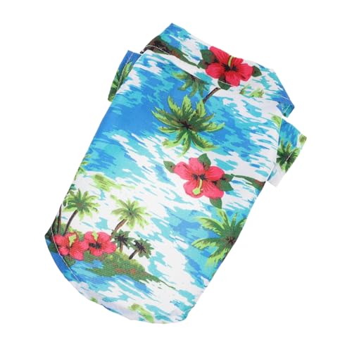 HOMOBABE Hawaiianisches Hundehemd Atmungsaktive Haustier-Shirts Stilvolles Haustierhemd Leichtes Sommer-hundehemd Dekorative Hundekleidung Für Reisen Und Partys von HOMOBABE