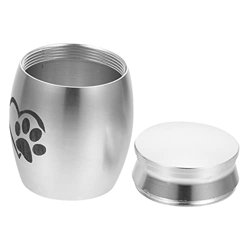 HOMOBABE Haustier Urne Haustierurnen für Hunde Asche mittel Haustierurnen für Hunde Asche klein Hund Urne Tier Aschebehälter Urne zum Gedenken an Hunde Katzenurne Rostfreier Stahl Silver von HOMOBABE
