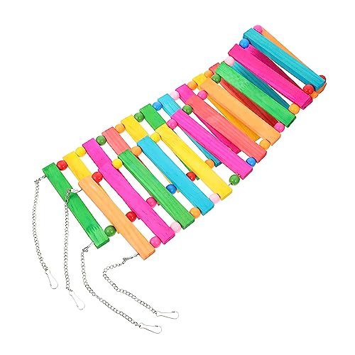 HOMOBABE Hühnerleiter Spielzeug Aus Holz Hühnerschaukel Mit Sitzstange Für Hühner Vögel Und Papageien Bunte Kletterleiter Für Hühnerstall Und Freilaufgehege Für Ruhe Und Bewegung von HOMOBABE