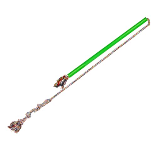 HOMOBABE Hund Teaser anregend lustig Pole Ausbildung Tuff klein hundeerziehung Dog Activity hundetraining Dogs Toys Dog Toys Flirtstange für Hunde Haustier-Teaser-Stange Green von HOMOBABE